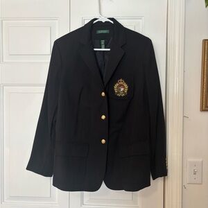 Ralph Lauren Black Blazer with Gold Accents